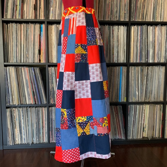 hippie patchwork 90s vintage skirt phish XS boho - Picture 4 of 11